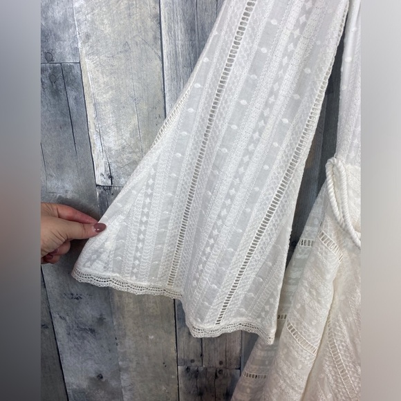 Tulrosea Nicole Embroidered Tie Waist Dress in White Size XXS New! - Picture 5 of 14